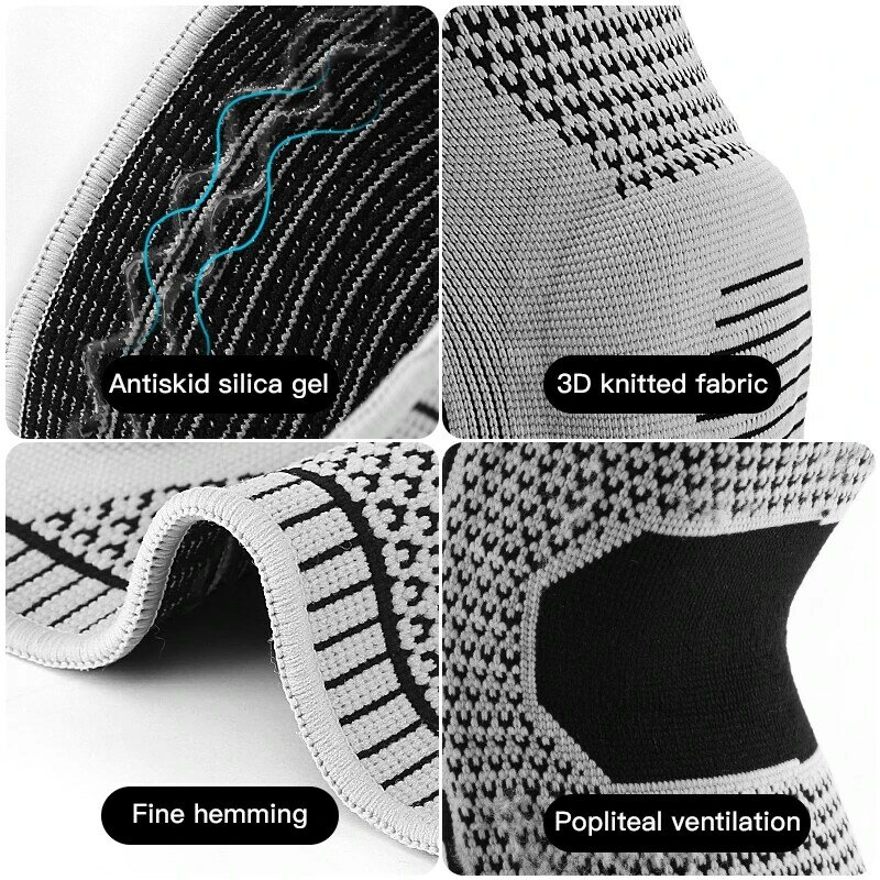 Rodilleras deportivas de compresión de silicona para menisco estable, soporte Medial para rótula, protección para rodilleras, baloncesto, correr, 1 piezas