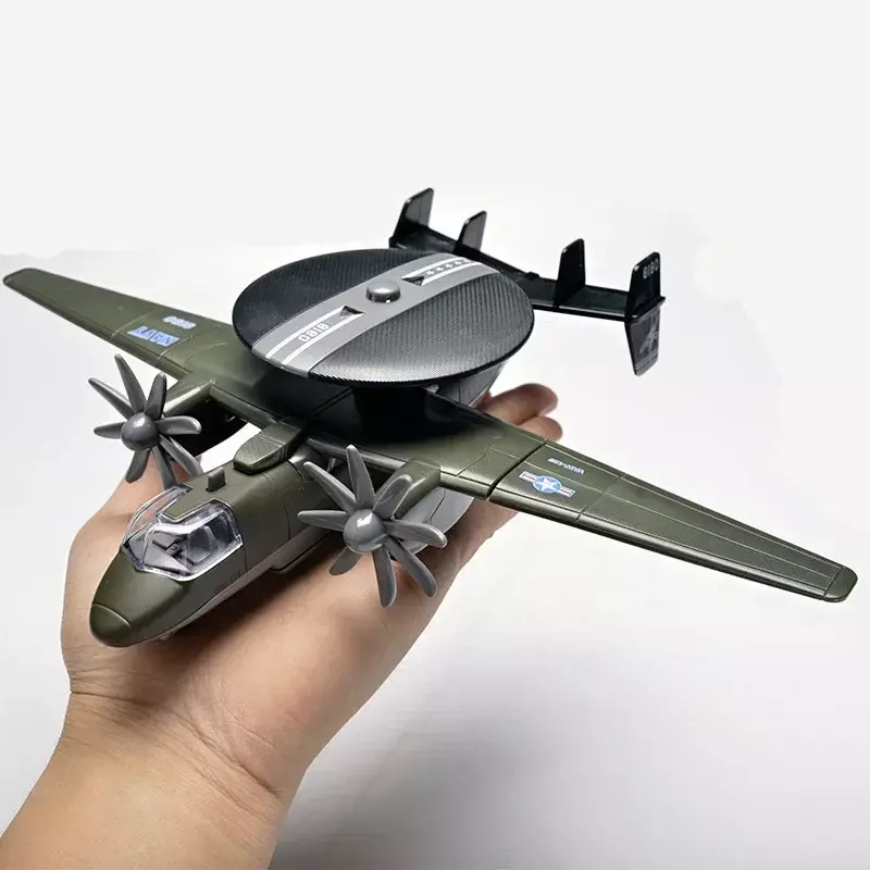 Jouet de modèle d'avion d'avertissement précoce MooR, hélice en alliage léger et sonore américain, simulation amusante, décorations d'avion, cadeau
