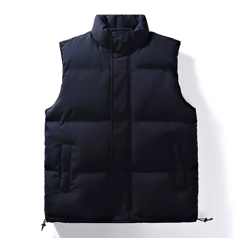 Жилет мужской утепленный однотонный, куртка с воротником-стойкой, Корейская версия, однотонный модный пиджак одинакового размера, осень/зима
