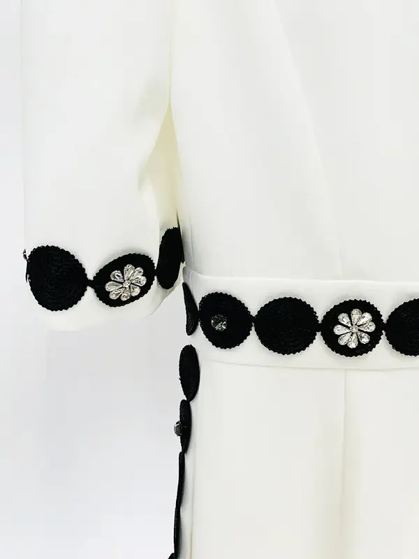 Biały damski kombinezon formalne spodnie marynarka damska odzież robocza długi rękaw 1 sztuka kurtka jednorzędowa spodnie