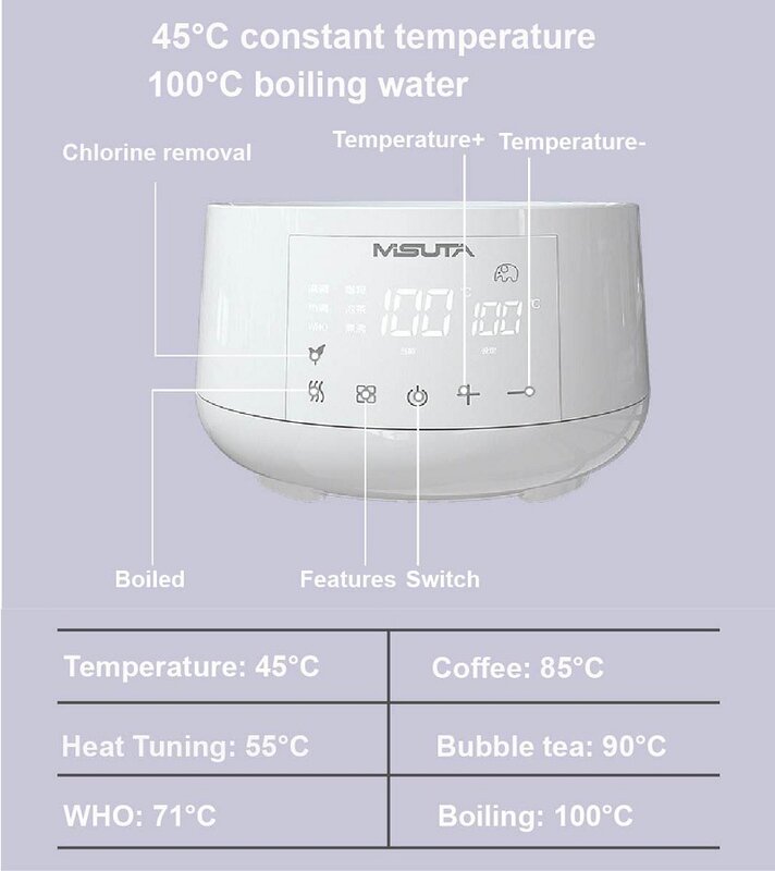 กาต้มน้ำแก้วควบคุมอุณหภูมินมอัจฉริยะ1200มล. กาต้มน้ำแก้ว teko listrik นมผงเด็กนมร้อนอเนกประสงค์220V