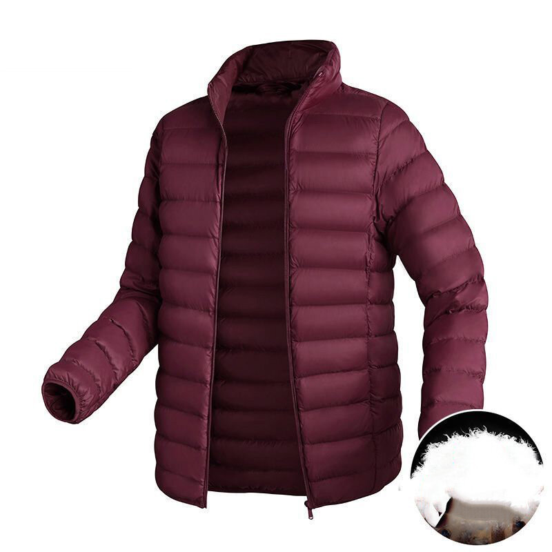 Męskie kurtki zimowe krótkie cienkie męskie płaszcze oryginalne wysokiej jakości lekkie białe kacze puch ciepłe, jesienne i zimowy męski płaszcz z piór