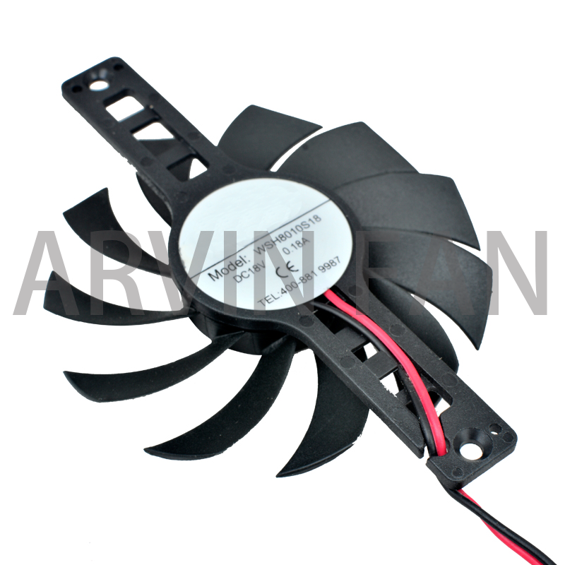 WSH8010S18 Fan Blade Diameter 75mm Mounting Hole Spacing 100mm DC12V 0.18A Bracket Cooling Fan For Induction Cooker
