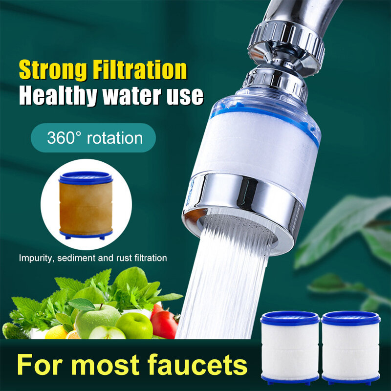 Faucet Filter for Kitchen Sink 360° Rotataion Water Filtration System for Tap Water Purifier Reduce Chlorine Rust Water Aerator