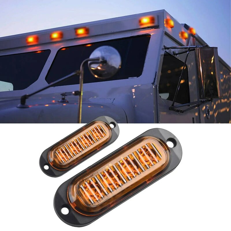 Luz LED de posición lateral para coche, lámpara indicadora de espacio libre para camión, remolque, 12V/24V, 2 piezas