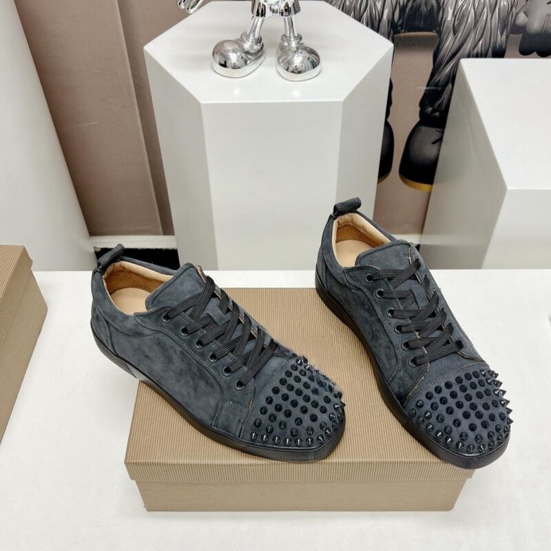 Sepatu Cl musim panas mode desain atasan rendah SEPATU papan hitam pria sepatu kasual Solid Solid sepatu datar wanita tunggal
