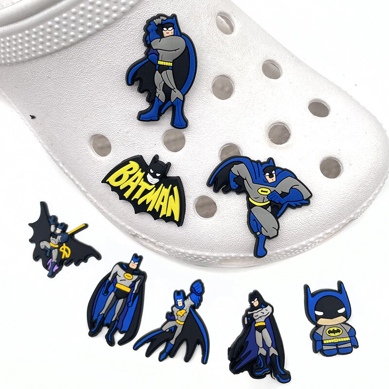اكسسوارات سحر الأحذية الكرتونية البلاستيكية من DC Batman ، مشبك ذاتي الصنع ، تسد ، سحر صندل ، هدايا حفلات للأطفال ، ألعاب ساخنة ، 1-8