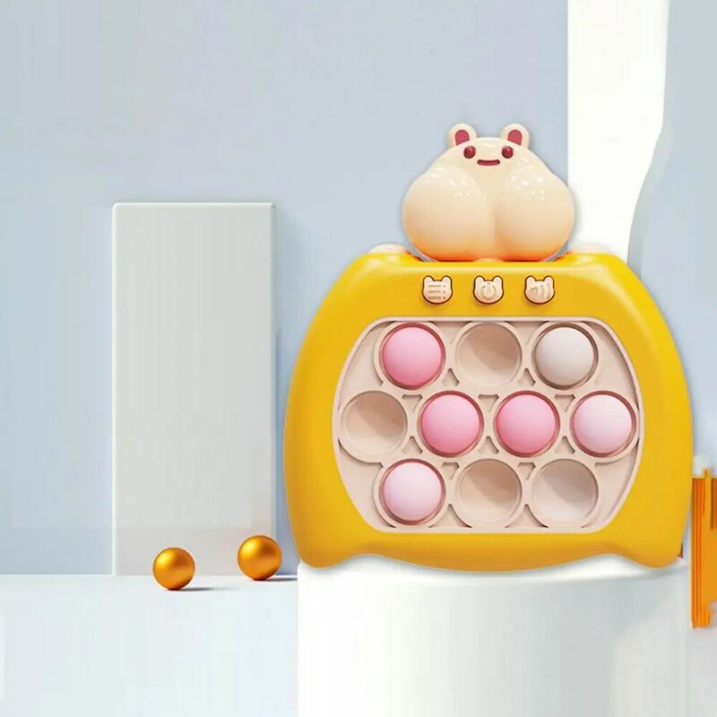 Juguete de burbujas táctil para niños, consola de juegos whack-a-mole de mano, divertido juguete de entrenamiento de reacción con música ligera, 4 modos