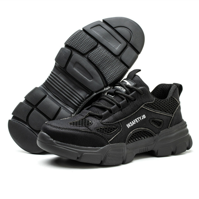 Wygodne buty robocze męskie ze stalowym noskiem buty do pracy niezniszczalne lekkie oddychające buty konstrukcyjne antypoślizgowe