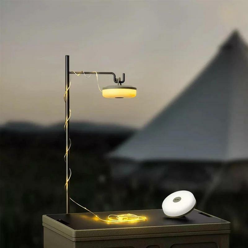 Lampada da campeggio multifunzione a LED con luce a stringa di atmosfera lampada da campeggio portatile ricaricabile decorazione luce impermeabile per esterni