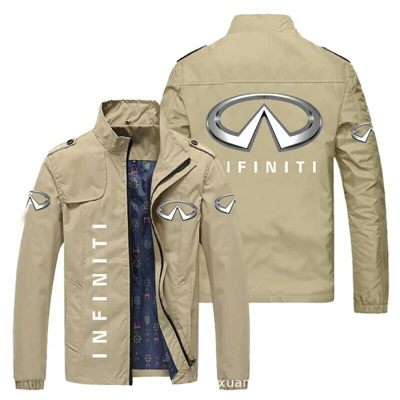 남성용 인피니티 자동차 로고 프린트 재킷, 야외 피트니스 조깅, 스포츠 재킷, 용수철 가을 신상