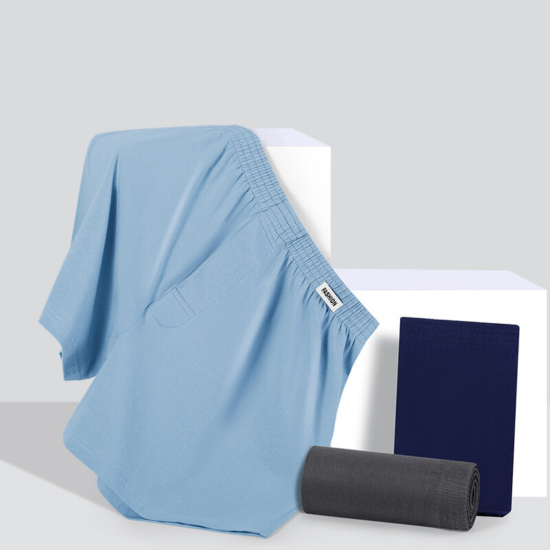 Shorts Aro Boxer de algodão para homens, soltos casuais, baús de roupa íntima, cuecas sleepwear, 5XL, 2 peças por lote
