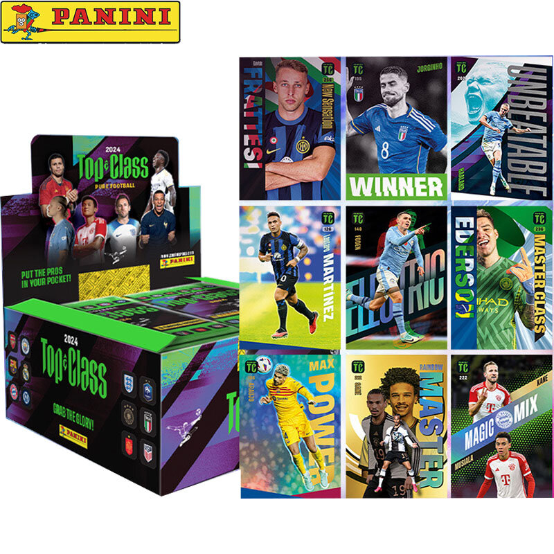 Panini-Colección de cartas comerciales de primera clase 2024, caja de 24 paquetes de tarjetas de colección de fútbol, en Stock, Messi, nuevo