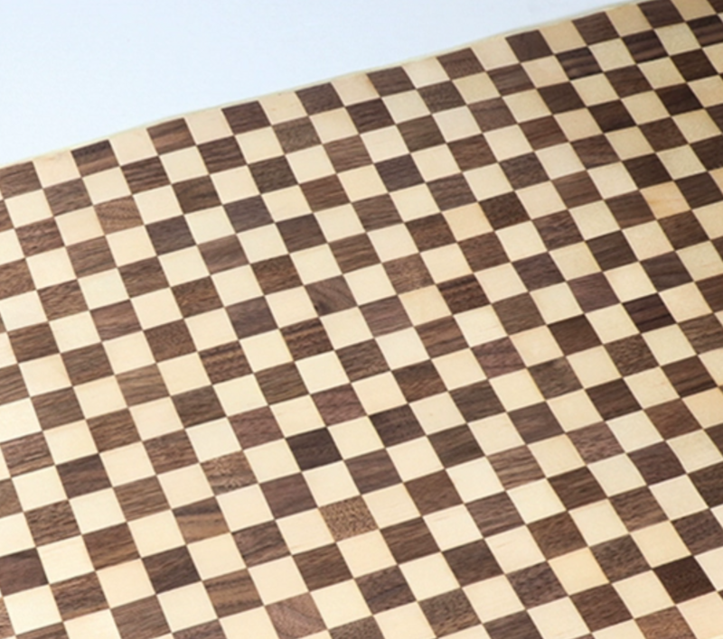 L:2.5meters Width:430mm T:0.25mm 3-color Checkered Wood Veneer High End Fashionable Wood Veneer Sheets Decoration