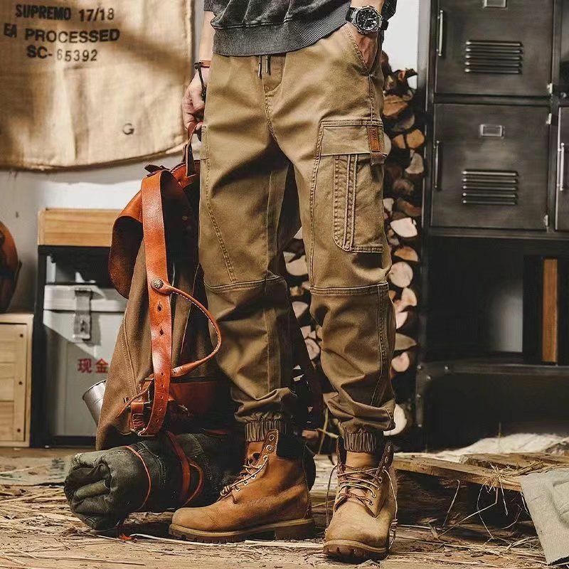Pantaloni Cargo Casual pantaloni sportivi da uomo Vintage Streetwear pantaloni tattici militari larghi pantaloni Cargo da uomo abbigliamento tattico