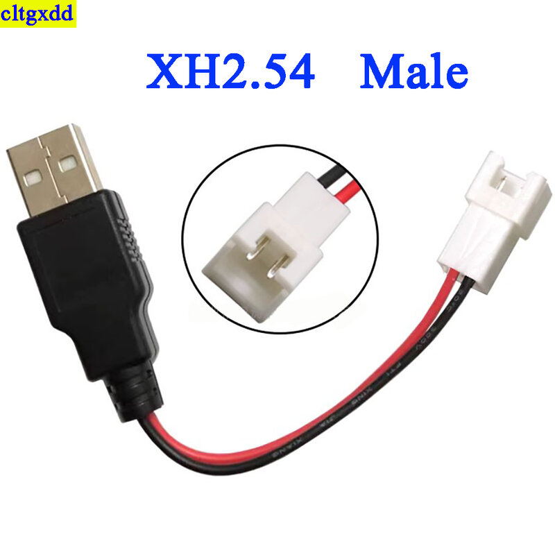 Cltgxdd 1 pieza USB A XH2.54/PH2.0 conector de enchufe hembra macho, cable de terminal 2P, toma de corriente USB de 2 núcleos, kit de bricolaje tipo A