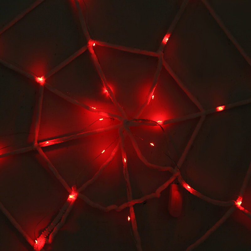 Lampu LED jaring laba-laba Halloween, lampu Led praktis Retro untuk ornamen gantung rumah ruang tamu