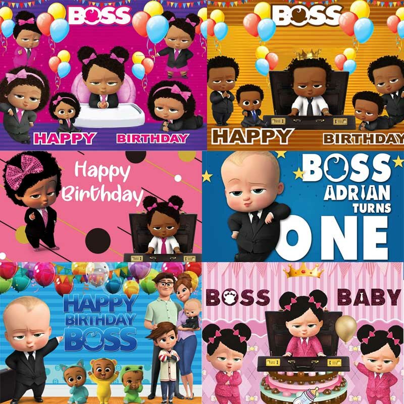 Cute Little boss Background Birthday Party Supplies Baby Shower feeder Banner Kid Faovr Room Decoration Customize Backdrop