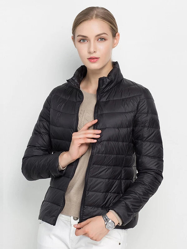 여성용 초경량 화이트 덕 다운 재킷, 휴대용 방풍 다운 코트, 겨울 퍼퍼 재킷, 7XL, 2023 신상