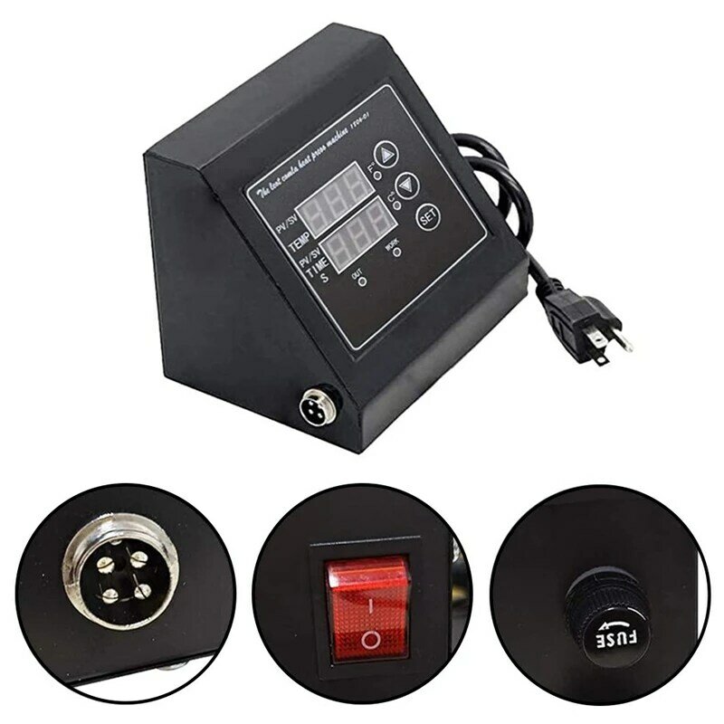 Single Hole Digital Box LED Controller For 12 X 15Inch K-Type Heat Machine US Plug