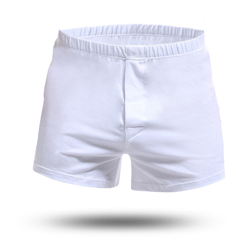 Mn-Boxer en coton mélangé pour homme, short avec ceinture élastique temporelle, disponible en blanc, gris, noir et bleu royal, L à 3XL