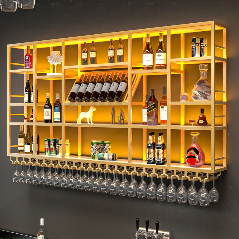 Estetika ruang tamu lemari anggur desainer Salon prasmanan gratis pengiriman kabinet Bar industri komersial Weinregal Furniture