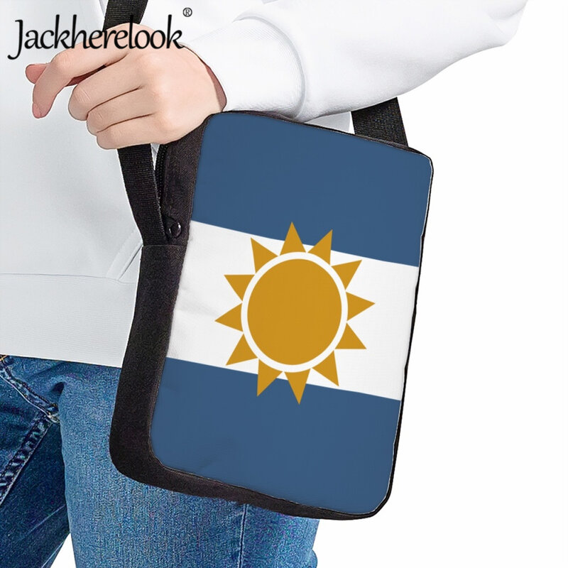 Jackherelook 어린이 메신저 백, 캐주얼 여행, 작은 용량 숄더백, 아르헨티나 국기 디자인, 학생 학교 점심 가방