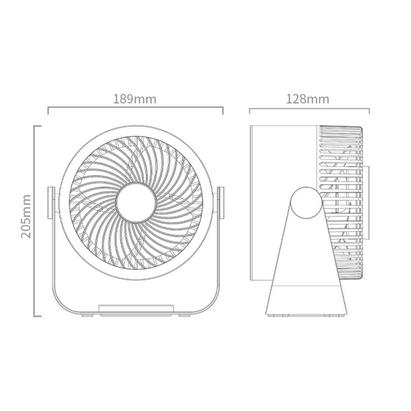 Electric Fan 4000Mah Rechargeable Air Circulation Stand Fans Summer Cooling Camping Fan Portable Air Conditioner