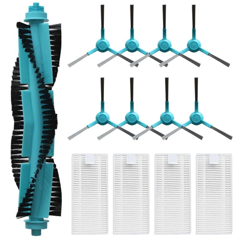 Фильтр, боковая щетка, роликовая щетка для Cecotec для Conga 1690/1890/2090/2290, 1 основная щетка, 4 фильтра, 8 боковых щеток, пылесос