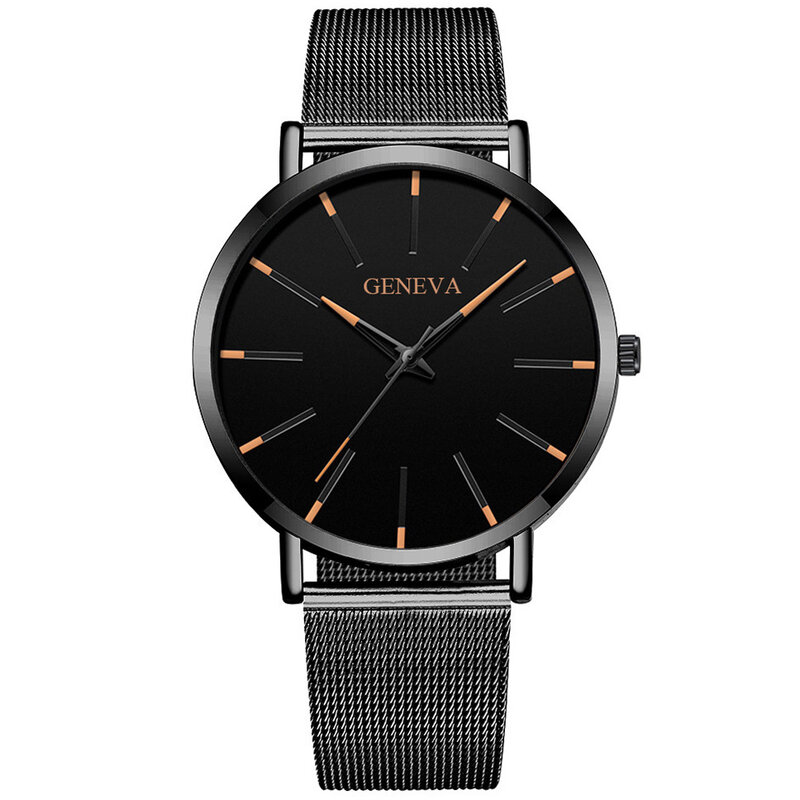2022 Minimalist Men's Fashion Ultra Thin Watches Simple Men Business Stainless Steel Mesh Belt Quartz Watch Relogio Masculino