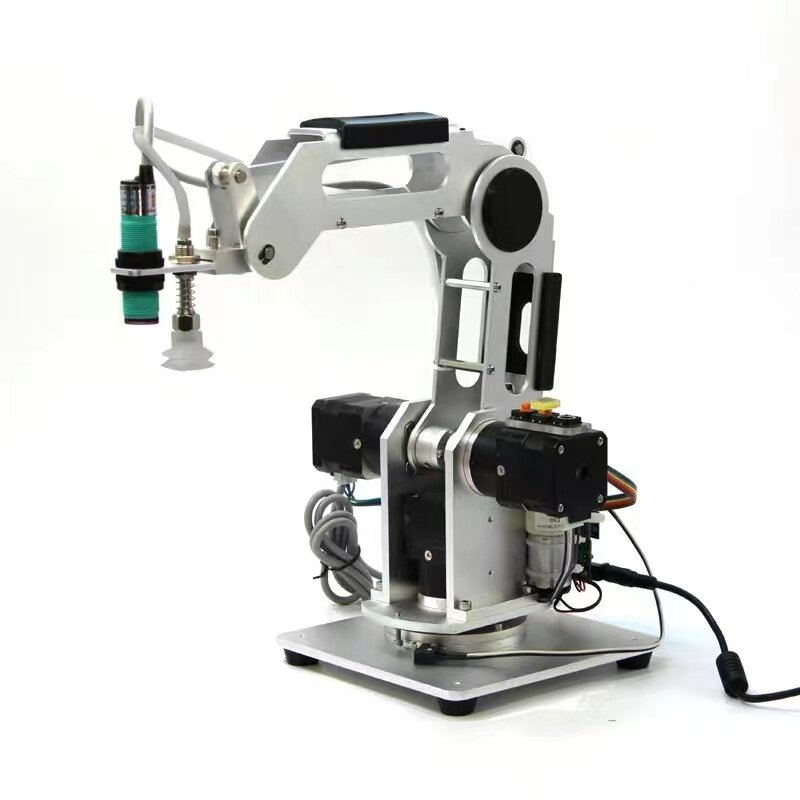 3-Axis Stepping braço robótico, manipulador mecânico industrial, Robot Kit, Garra de metal compatível, Ventosa, 2,5 kg, 4kg de carga
