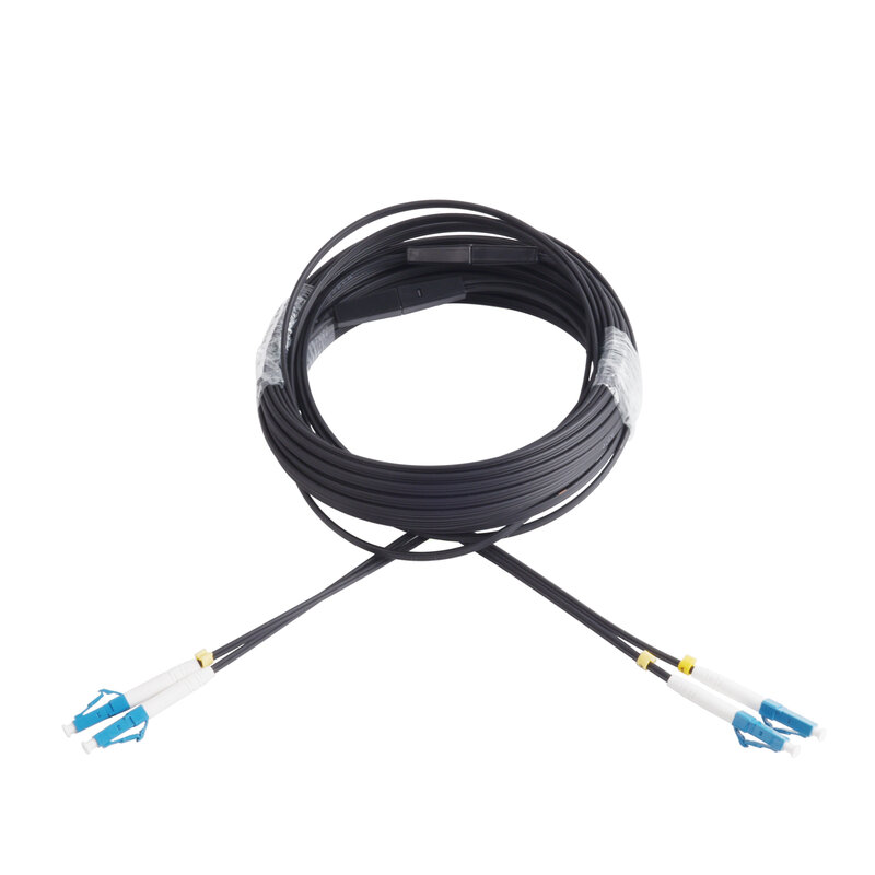 UPC 2 LC Fiber Optic Wire, Single Mode, 2 Core, Extensão ao ar livre, Cabo óptico, Converter Patch Cord, 10m, 20m, 30m, 50m, 80m, 100m