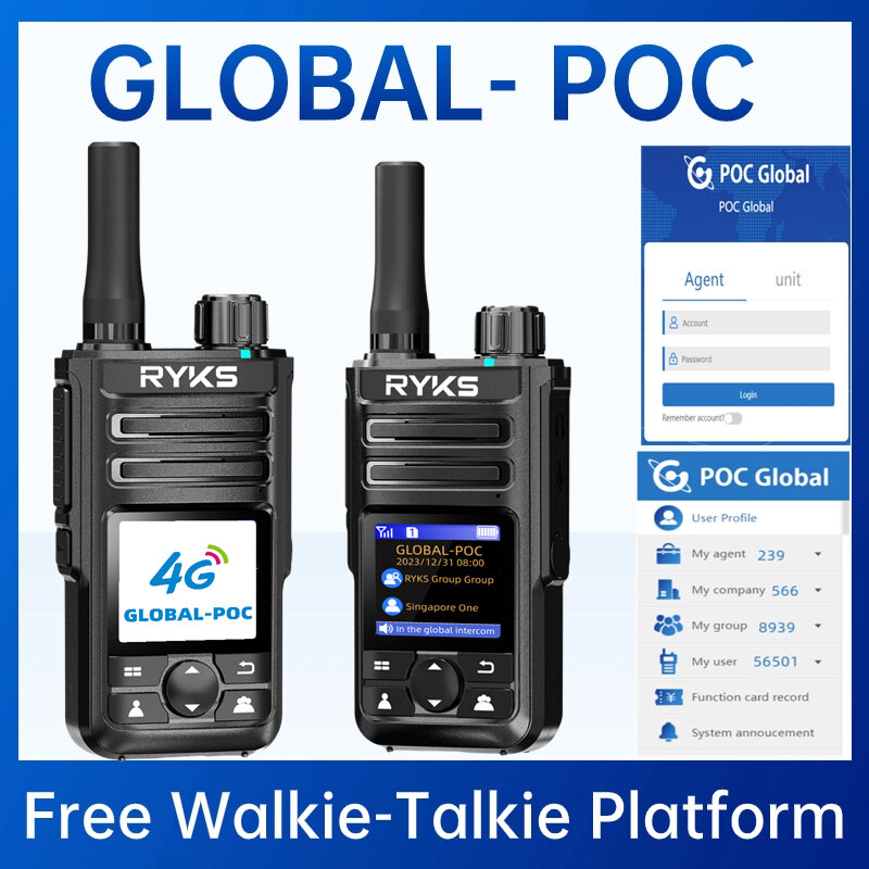 Walkie Talkie senza limite di distanza interfono lungo standby portatile più di 5000KM 4G 5G