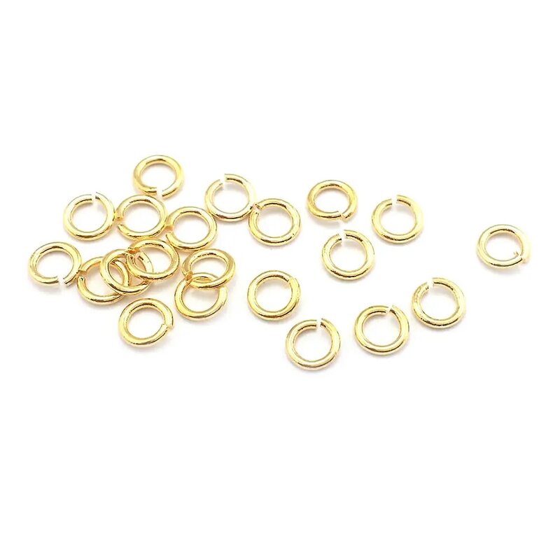 3*0.5MM 4*0.7MM 5*0.8MM 6*0.9MM 8*1.2MM 10*1.2MM 24K anelli di salto Color oro anelli divisi forniture per la creazione di gioielli