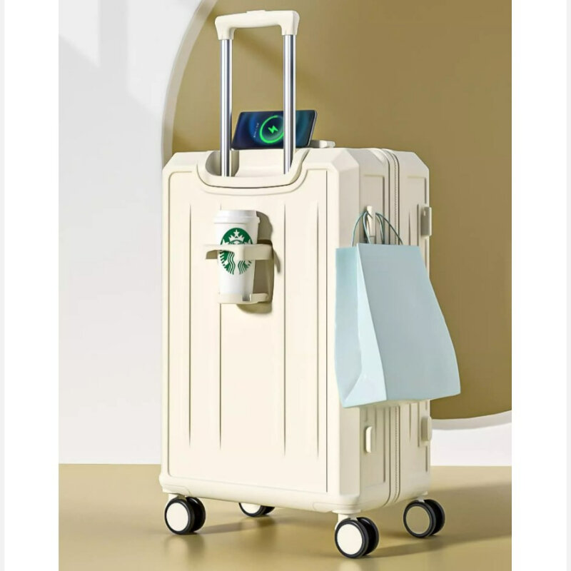 2024 Autumn New Multifunctional Trolley Case 20-inch Elegant Luggage Ladies Lightweight Trolley Suitcase Student Password Box