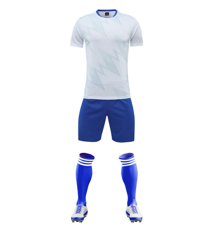 Maillot de football à manches courtes personnalisé, bleu, rouge, blanc, ensemble d'objectifs, modèle de maillot personnalisé, vêtements de marque d'été, 23-24, 2207