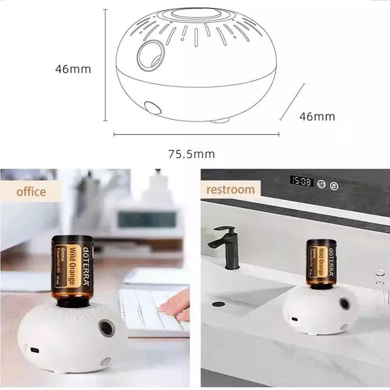 Cute Single Oil Diffuser Aromatherapy Machine Automatic Induction Portable Aromatizador Mini Difusor USB for Bedroom Office