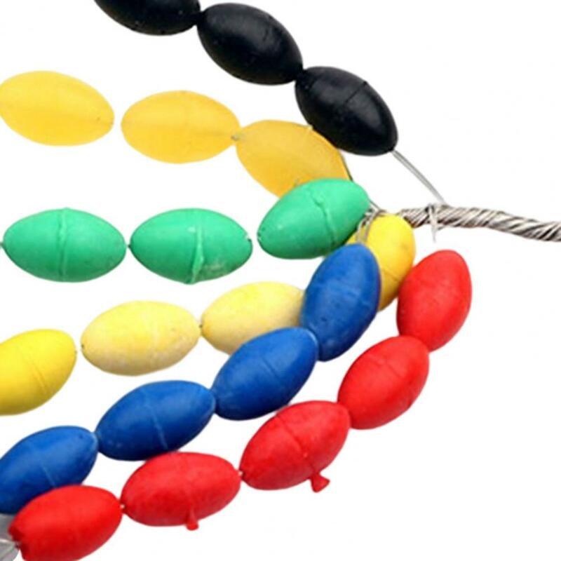 Topes flotantes de goma para bolas espaciales, Conector de tope ovalado, coloridos y estables, diseño ovalado, accesorios de pesca