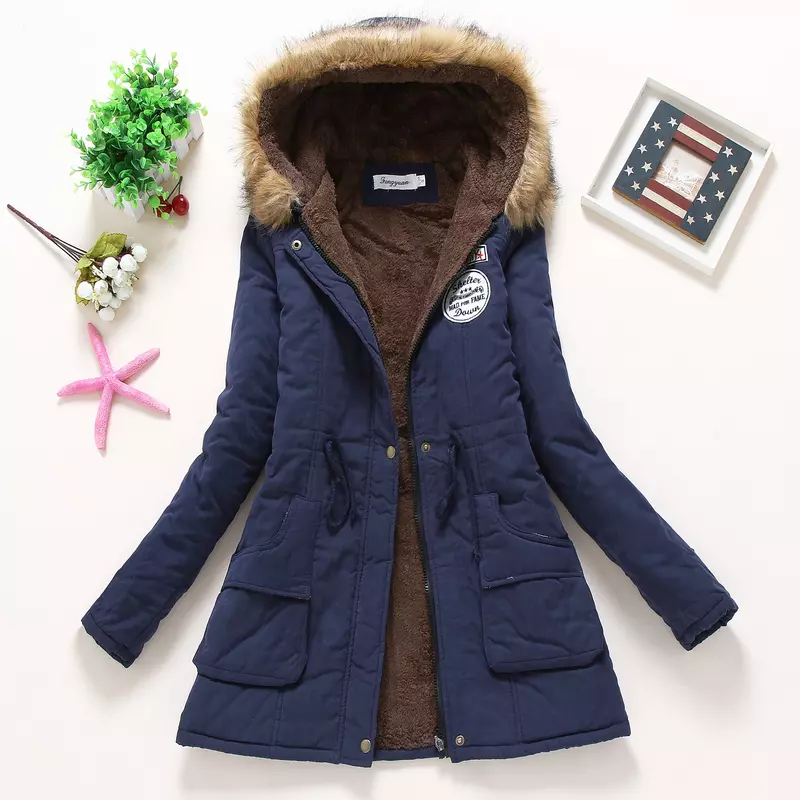 Abrigo de lana con capucha para mujer, chaqueta informal gruesa de gusano Artificial, Otoño e Invierno