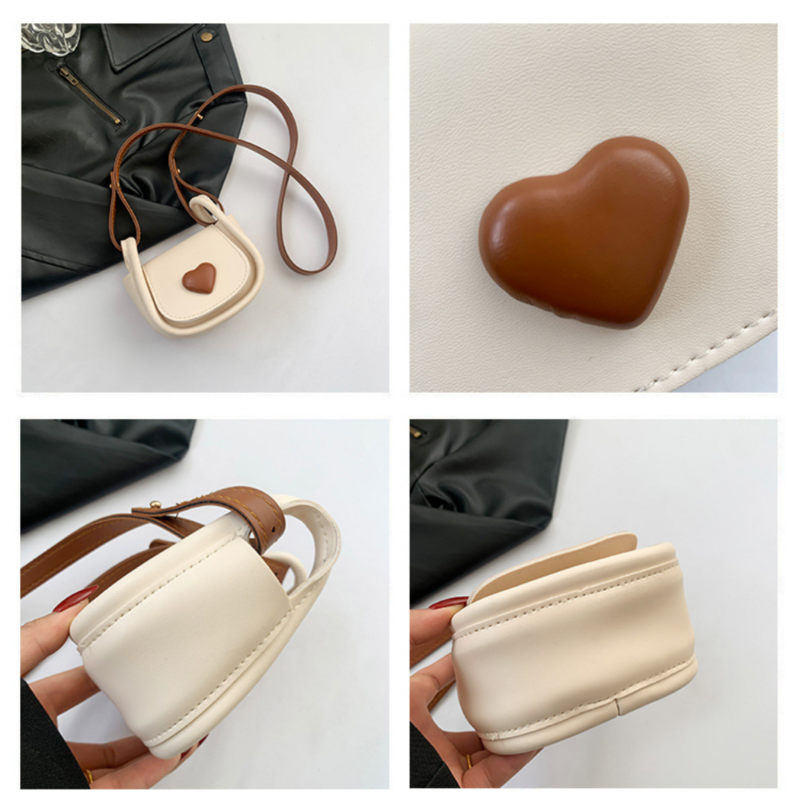 Mini borsa a tracolla Fashion Design Coin Solid Lipstick Bags PU Leather Messenger Totes