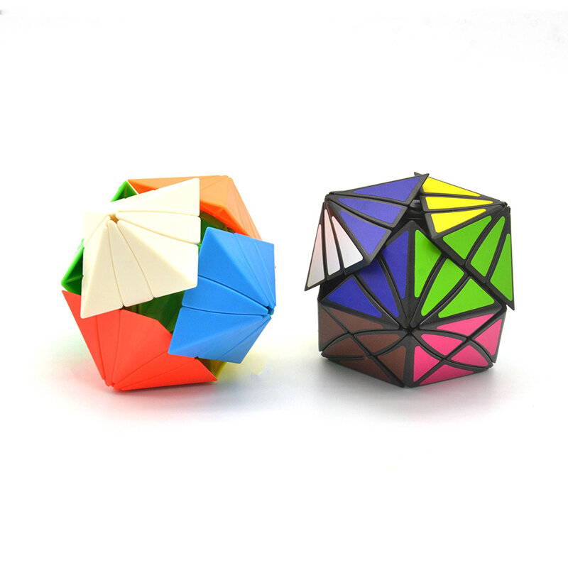 Cubo de olho de águia de fibra carbono cubo mágico colorido adesivo velocidade magico cubo cérebro teaser brinquedos educativos para crianças cubos mágicos