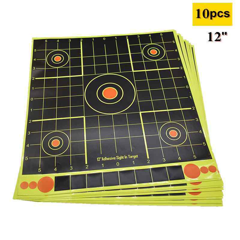 12 Inci 30CM Kertas Stiker Target Percikan 10 Buah/Pak Kertas Tujuan Target Menembak Reaktivitas Perekat untuk Latihan Senapan/Senapan/Pengikat