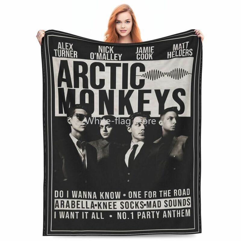 Comfortable Arctic Monkeys Rock Band Blanket Stuff Bed Decorative Hip Hop Blanket Throw Soft Flannel for Office