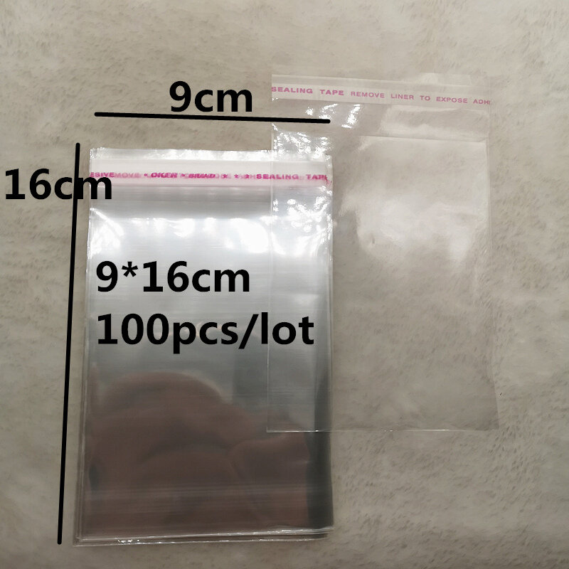 الجملة 4x6-14x14cm نماذج مختلفة كيس بولي الأغلاق شفافة Opp حقائب بلاستيكية ذاتية اللصق ختم صنع المجوهرات حقيبة ..