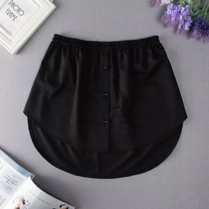 Mini Irregular Detachable Layer Fake Skirt Shirt Blouse Hem Tail Skirt Hem Underskirt S-3XL Extender Layered Inner Women