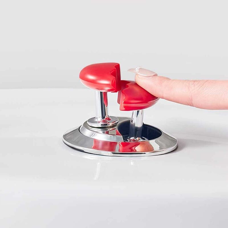 Broken Heart Shape Toilet Press Nail Protector Colorful Tank Flush Button Self-Adhesive Toilet Button Bathroom Supplies