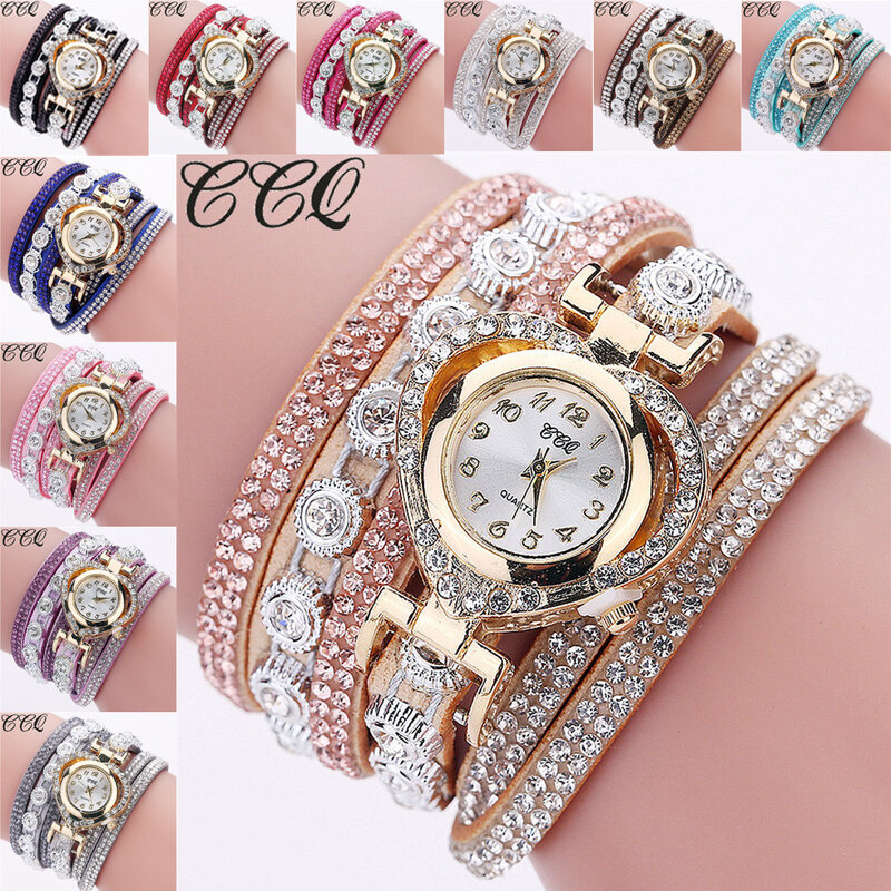 Pulseiras cintilantes femininas Relógio de pulso, relógio de quartzo feminino, relógios de diamante, relógio casual