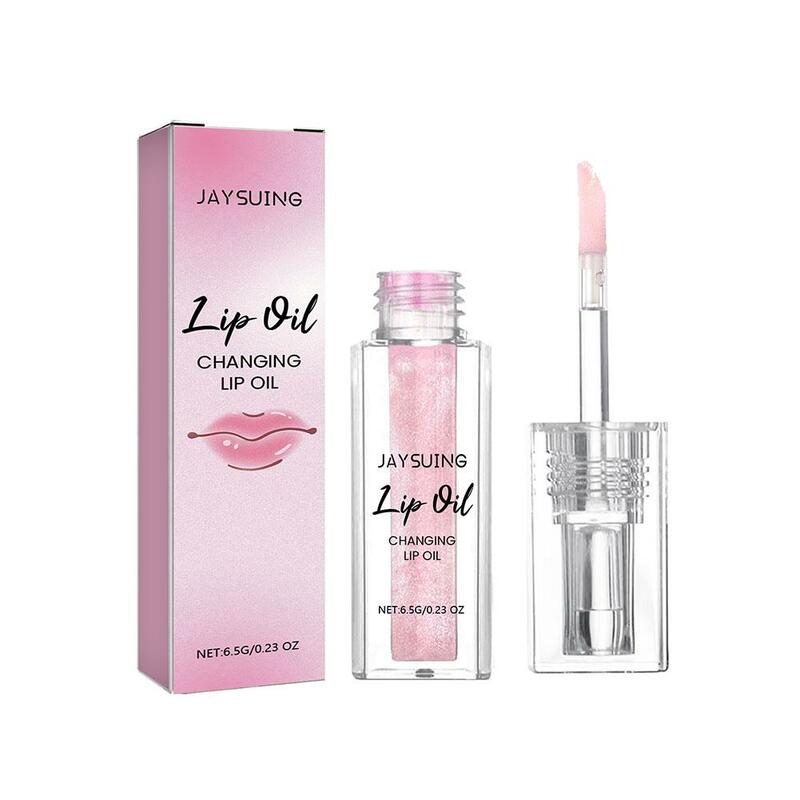 Color Changing Lip Oil Cosmetics Color Changing Lip Transparent Oil Moisturizing Non Lip Nourishing Tinted Oil Plumping Sti S0A2