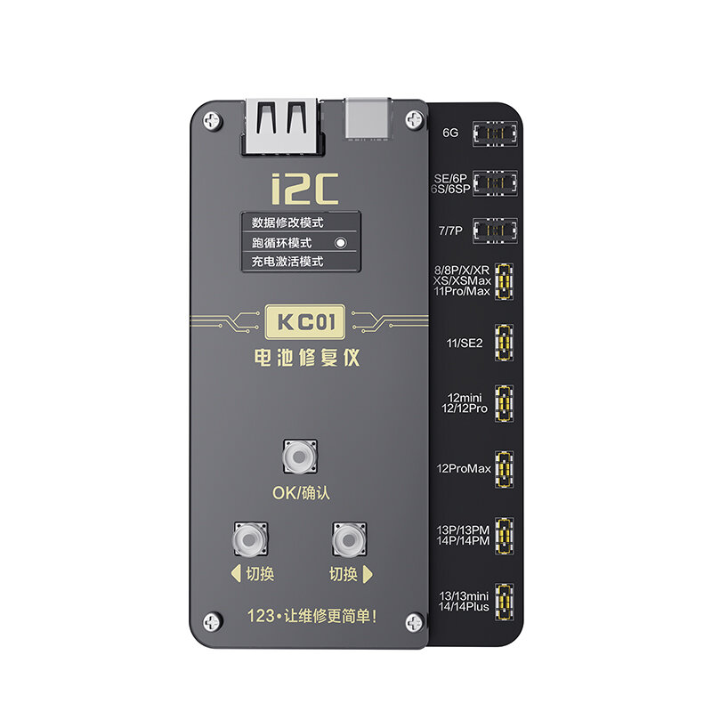 Programmeur de réparation de batterie i2C pour 11, 12 Pro Max, 13Pro Max, Pop Up, Annulation, Aveugle courageux, Avertissement de santé remodelé