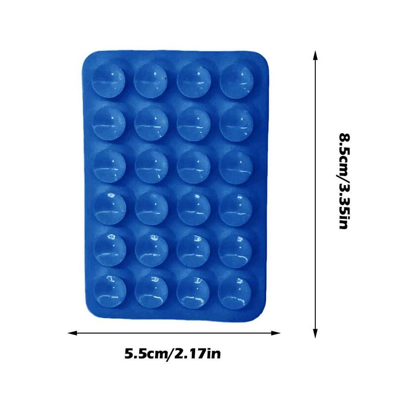 2PCS Suction Cup Wall Stand Mat Multifunctional Silicone Leather Square Phone Single-Sided Case Anti-Slip Holder Mount Suction